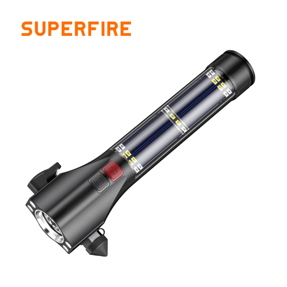 SUPERFIRE D30 solar multifunction flashlights