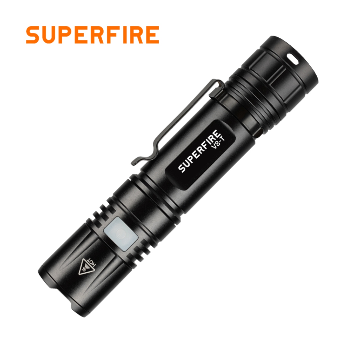 SUPERFIRE V8-T Pocket Zoom Flashlight